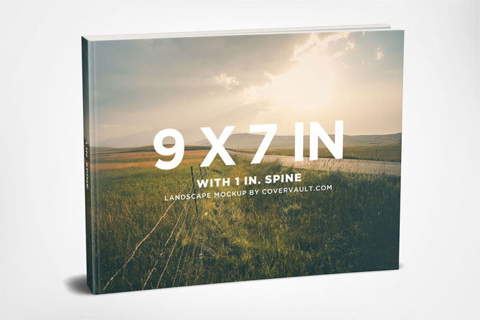 041-9x7-Landscape-Paperback Book mockup examples: Free to download book cover mockup designs