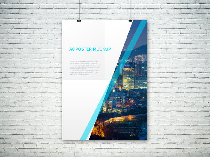 730-5 Free poster mockup examples to download in PSD format