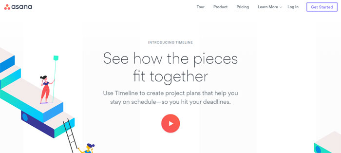 Asana-Timeline How to find website design ideas easily