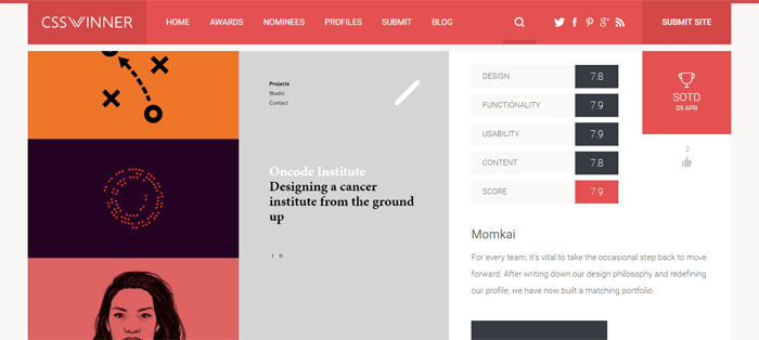 CSS-Winner How to find website design ideas easily