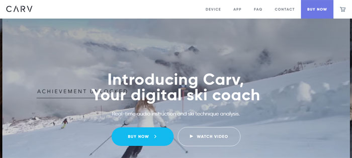 Carv-Digital-Ski-Instructor How to find website design ideas easily
