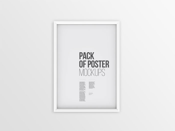 Poster-Frame-Mockup Free poster mockup examples to download in PSD format