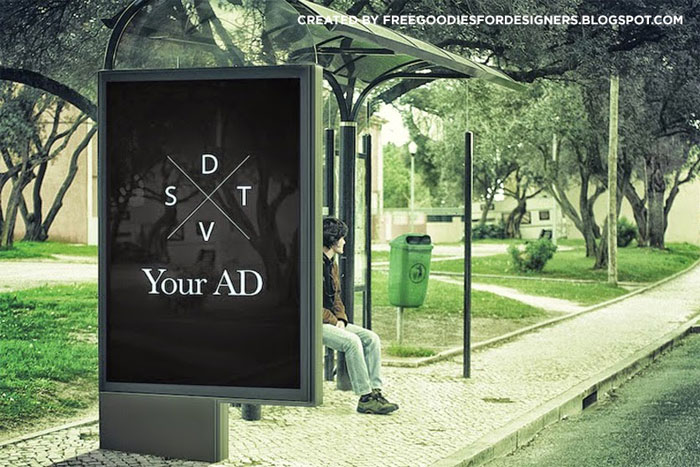 free-psd-outdoor-billboard- Free poster mockup examples to download in PSD format