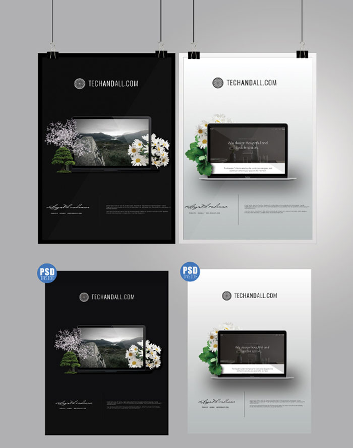 poster-mockups-32 Free poster mockup examples to download in PSD format