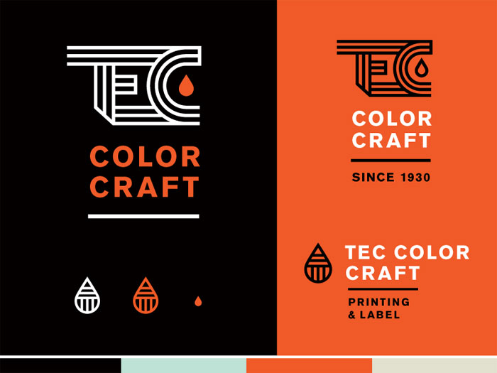 tec_color_craft_logo_option Retro logo design: Vintage branding best practices and inspiration