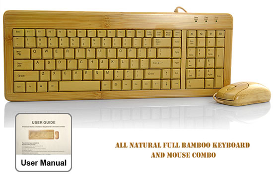 Bamboo keyboard  and mouse