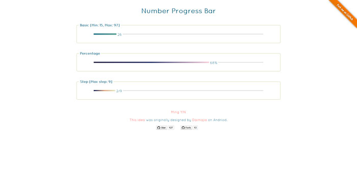 Number Progress Bar