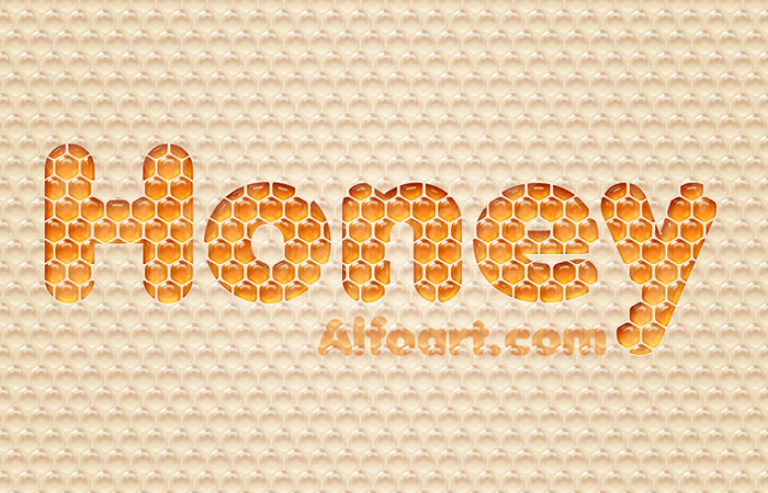 Honey bubbles text effect