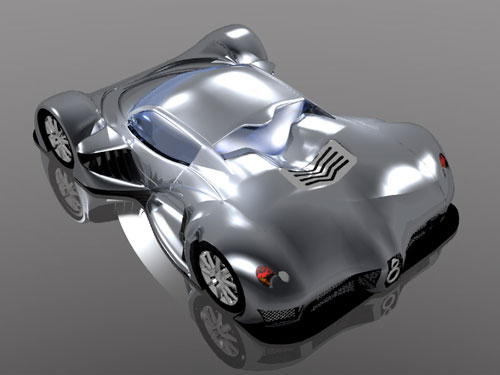 Futuristic car 3D model