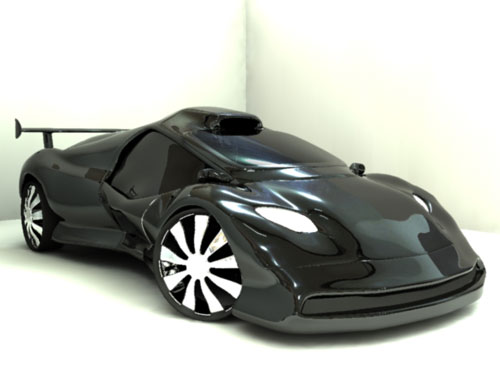 Dark concept car 3D model