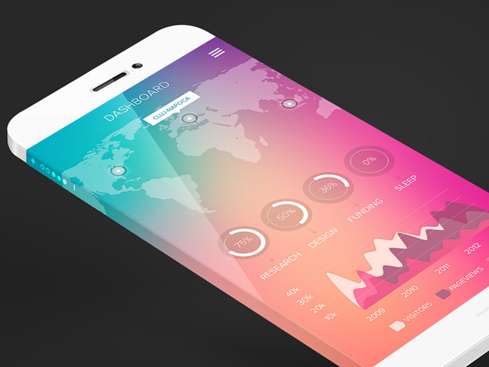 Stats iOS 7 style User Interface Inspiration