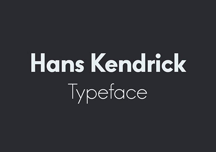 Hans Kendrick Typeface