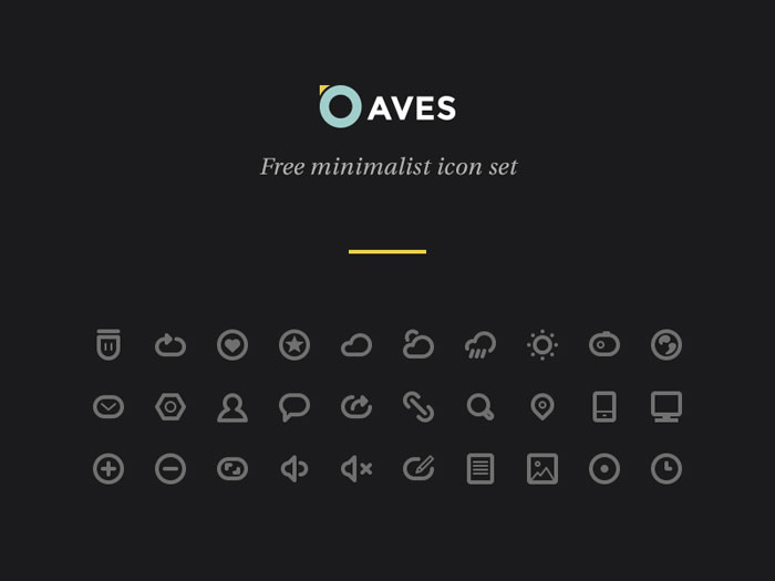 Aves Icon Set (Free AI+PSD)
