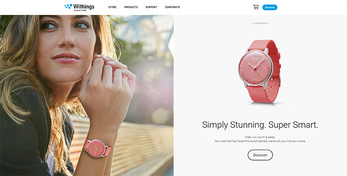 Withings site design