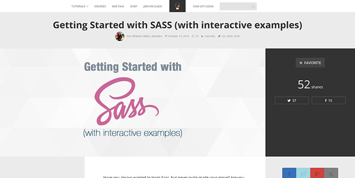 Getting Started with SASS (with interactive examples)