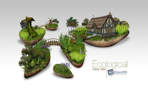 Creating an Ecological Fairy Tale Wallpaper Photoshop tutorial