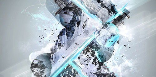 Make a Freezing Cold Snow-themed Abstract Piece Photoshop tutorial