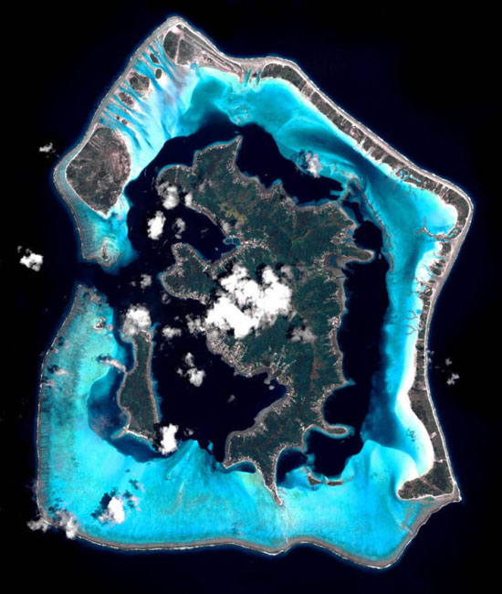 Bora Bora from space Amazing Photography