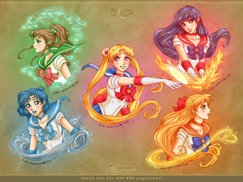Sailor Moon Gold anime wallpaper