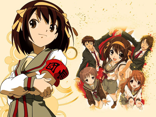 Haruhi and her friends anime wallpaper