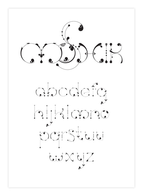 Moshik Lower Case Typeface Typography Example