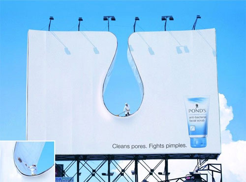 Clean pores fight pimples Billboard Advertisement