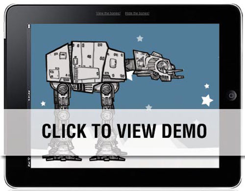 Pure CSS3 Animated AT-AT Walker from Star Wars