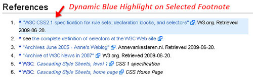 How to Dynamically Highlight Content Like Wikipedia Using CSS3