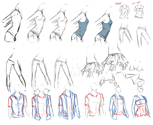 clothes_study__by_moni158-d3ay1es The Best Drawing Tutorials: Learn How To Draw