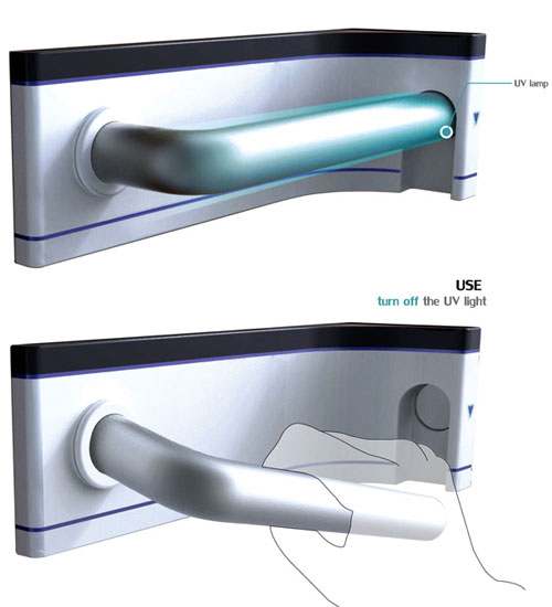 Door Handle With Self-sterilization System 4 - High Tech Gadgets To Give Your Home A Futuristic Look