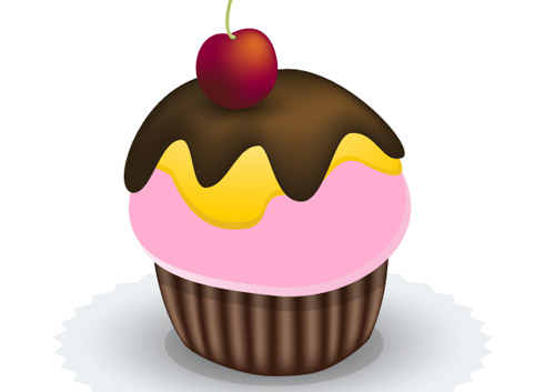 Create a yummy vector cupcake Adobe Illustrator tutorial