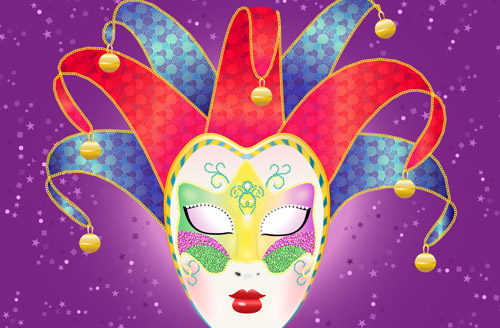 Create a Colorful, Vector Carnival Mask Adobe Illustrator tutorial