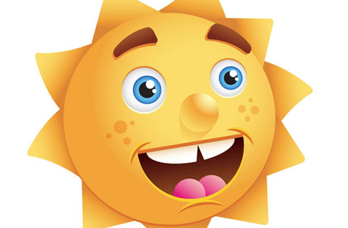 Create a Happy Sun Character Adobe Illustrator tutorial