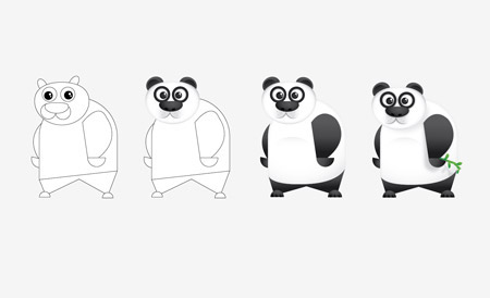 Create a Cool Vector Panda Character Adobe Illustrator tutorial