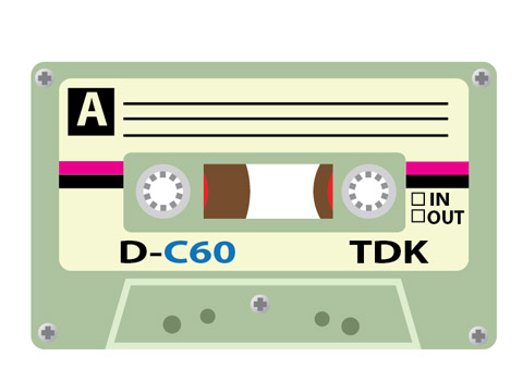 Create an old TDK cassette Adobe Illustrator tutorial