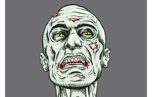 Create A Grisly Zombie Illustration With A Pen Tablet Adobe Illustrator tutorial