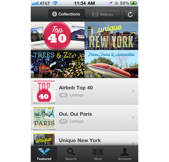 Airbnb iPhone App Design Inspiration