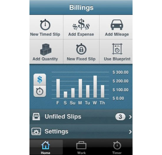Billings Touch iPhone App Design Inspiration