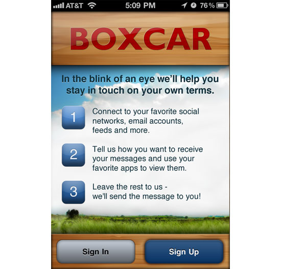 Boxcar iPhone App Design Inspiration