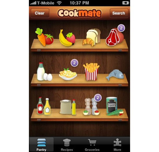 Cook Mate iPhone App Design Inspiration