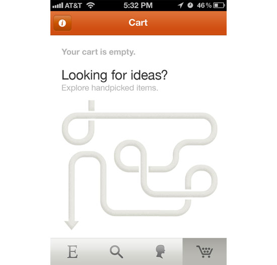 Etsy iPhone App Design Inspiration