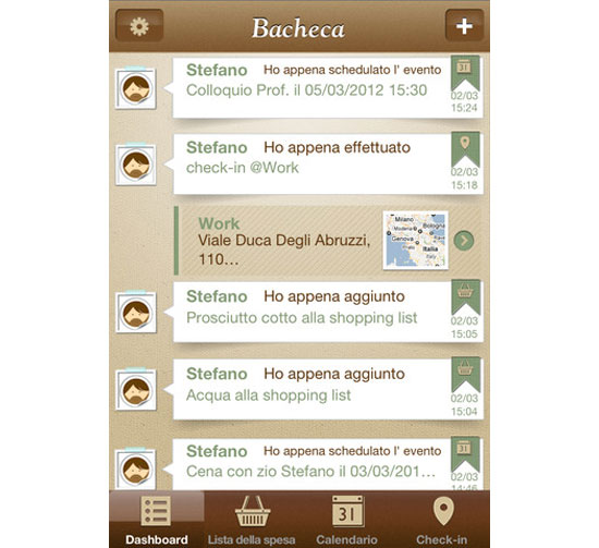 Family Organizer iPhone App Design Inspiration