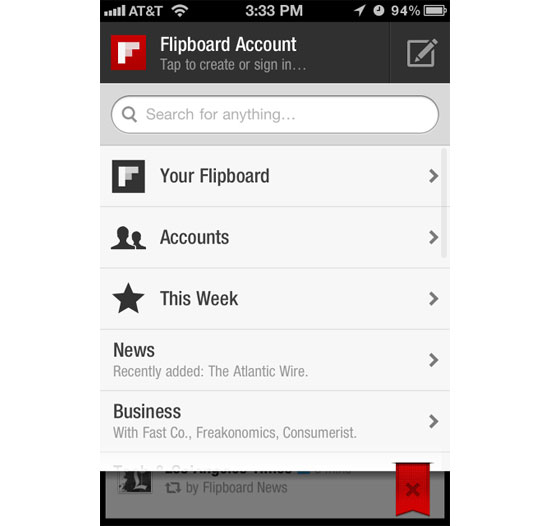 Flipboard iPhone App Design Inspiration