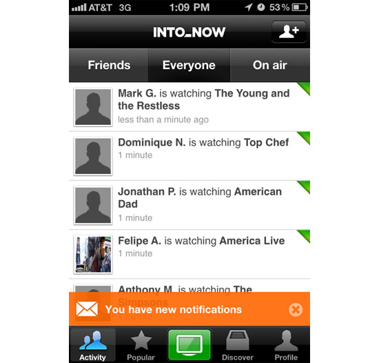 Into Now iPhone App Design Inspiration