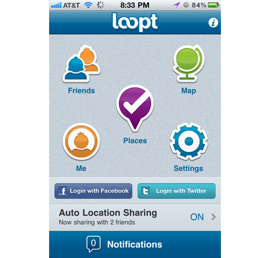 Loopt iPhone App Design Inspiration