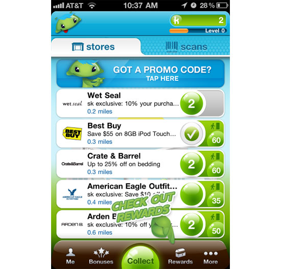 Shop Kick iPhone App Design Inspiration