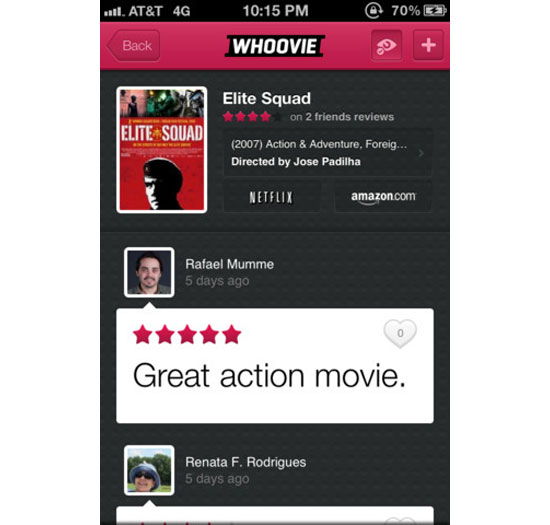 Whoovie iPhone App Design Inspiration