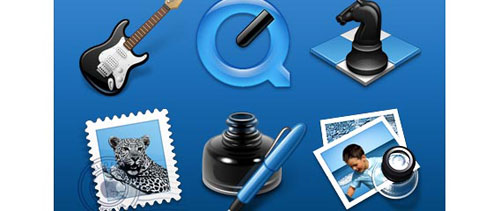 Black and Blue Icons Add On - Apple And Mac OS Related