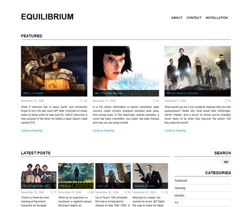 Equilibrium WordPress Theme