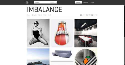 Imbalance - Top Quality Free Minimalist WordPress Theme